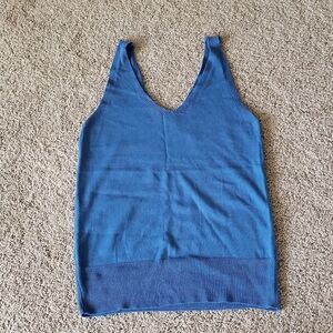 Blue sweater tank